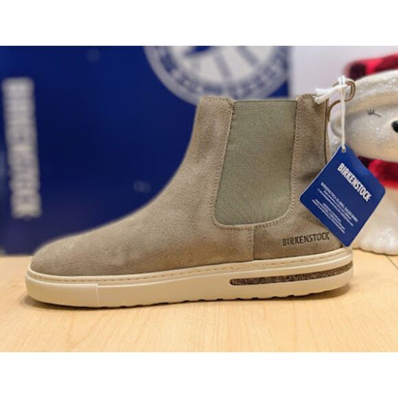 Birkenstock Bend Chelsea Taupe Suede Leather Sneaker Boots Women's 7 EU 38 NIB - Picture 8 of 14